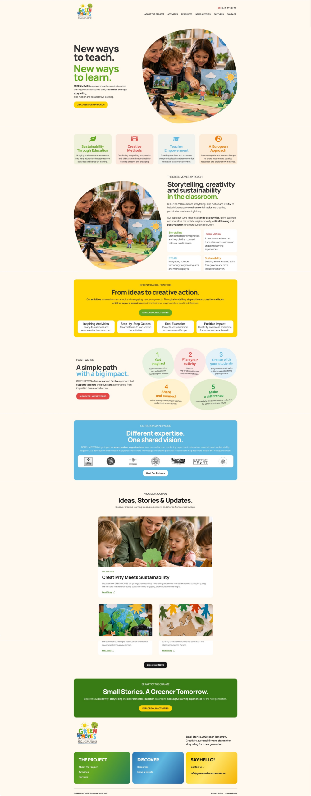 Full-page preview of GREEN MOViES homepage proposal 01